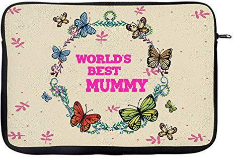 World's Best Mummy Funny Gift for Mothers Day Birthday/Christmas Stocking Filler Present Gift W 13/14”/15 Laptop Sleeve Laptop Accessories. (15)