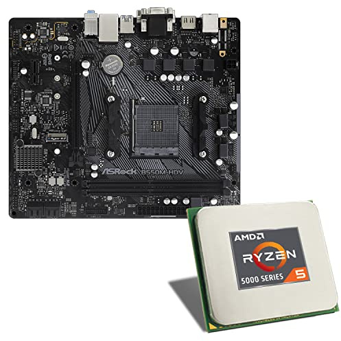 Mainboard Bundle | AMD Ryzen 5 5600X, 6X 3700 MHz, B550M-HDV, 1x M.2 Port, PCIe 4.0 x16, USB 3.1 | Tuning Kit | CSL PC Aufrüstkit