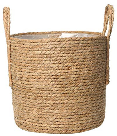 Cabilock 1 Pc Maceta De Maceta Mimbre Decoración Bohemia Maceta Tejida Ropa Sucia Maceteros De Cesta para Plantas De Interior Macetas Algas De Calidad Simple Caja De Almacenaje