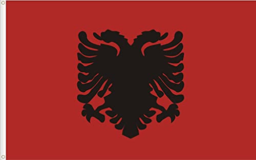 BANDIERA ALBANIA QUALITÀ RASO 90D DIMENSIONI GRANDE 150X90