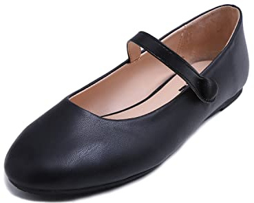 Feversole Napa Round Ballerina, Damen Klasssische Ballerinas Matt Balerinaschuhe Flach Damenschuhe
