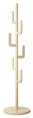 SHATONG Appendiabiti da Terra Autoportante Stile Minimalista,Stand Attaccapanni ad Albero di Cactus Design,Montaggio Facile,per Camera da Letto,Ufficio,Cappotto,Cappello,Ombrello,Borsa