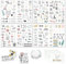 230 Vintage Wedding Stickers mit 10 Hochzeit Grußkarten, Aufkleber für Hochzeit Gästebuch, viel Liebe Dekosticker für Fotoalbum, Scrapbook, Journal Karte, Geschenke, Hochzeitsdeko
