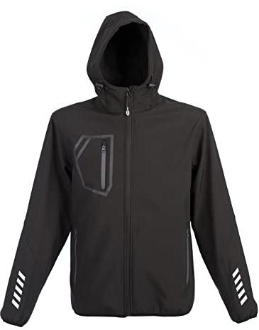 Siry Work Giubbino in soft shell a due strati impermeabile art. Garmisch Man JRC (XL, NERO)