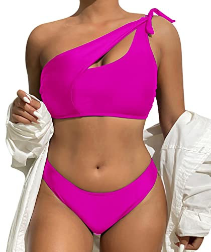 Bademode Split Bikini Bikini One Shoulder Größenverstellbar V Shirt