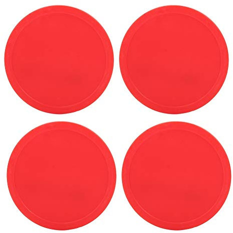 Srliya Air Hockey Pucks Set, 4 Pcs Plastique Air Hockey sur Glace Pucks Pièce Remplaçable pour Tables Équipement de Jeu (Grand (82mm))