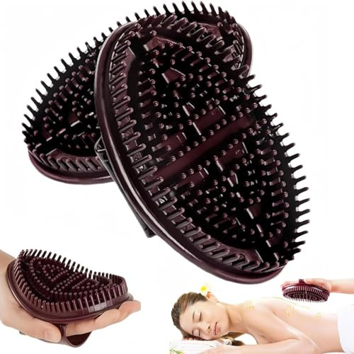 2 Pcs Meridian Brush Professional Massage & Acupressure Comb for Full Body Relaxation