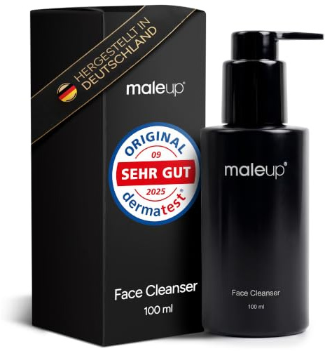 MaleUp Face Cleanser Men – Porentiefe Gesichtsreinigung Männer MADE IN GERMANY – Feuchtigkeitsspendendes Reinigungsgel Gesicht gegen Unreinheiten