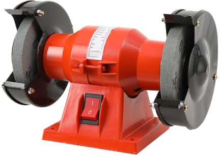 ECUTEE Schleifbock Doppelschleifer Doppelschleifmaschine Messerschleifer Elektrischer Messerschärfer 125MM Mini Tischschleifmaschine 2800rpm 150W Haushalt Geeignet Schleifen Kleine Dinge