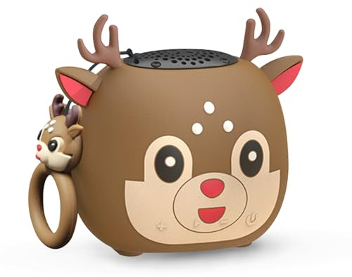 fesoklaf Tragbarer Mini-Bluetooth-Lautsprecher, niedliches Cartoon-Tier-Design, Kinder, kabellos, Bluetooth, Outdoor-Lautsprecher, IP65, wasserdicht, TWS-Kopplung, Freisprechfunktion