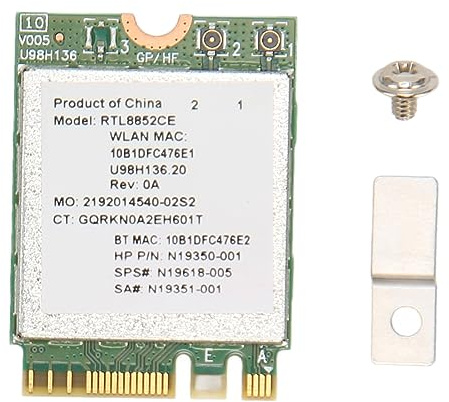 Carte sans Fil GRCFUMO WiFi 6E, Carte réseau sans Fil à Faible Retard, 2,4 GHz 5GHz 6GHz 5374Mbps NGFF BT5.3 Adaptateur réseau pour Le réseautage Informatique