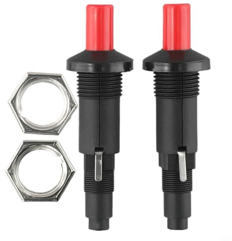 Yuanpgky 2 botones de salida de calentador de gas de cerámica, 2,6 cm de diámetro, 9 cm de longitud, para dispositivos de GLP, amplio rango de temperatura de -20 °C a 120 °C, salida de 18 KV +