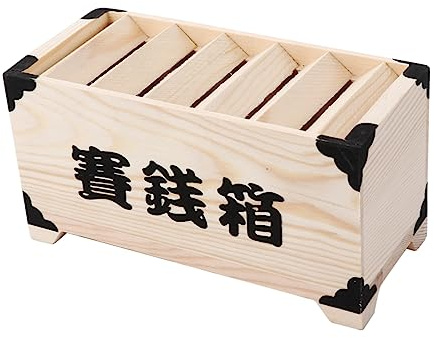 ERINGOGO Wooden Piggy Bank for Adults Decorative Coin Container Combination Lock for Secure Savings Wooden Saving Box for Home Decor