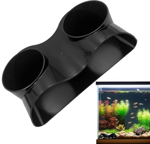 Gazocua tunnel da pesce, tunnel in plastica, per acquario, tunnel sotterraneo, tunnel di pesce, design a due fori, per anfibi rettili, pesce gatto Kuhli Loach