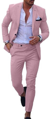 Costume Homme Mariage Blazer Affaire Cérémonie Smokimg Formel Couleur Unie Slim fit Veste et Pantalon Deux pièce