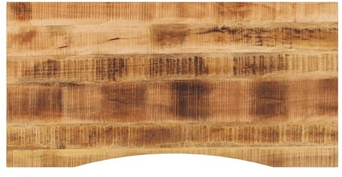 WEMYUFURN Schreibtischplatte mit Aussparung 140x60x2,5cm Massivholz Mango Holztafel Esstischplatte Holz Holzplatte für Möbelbau für Wohnzimmer Schreibtisch