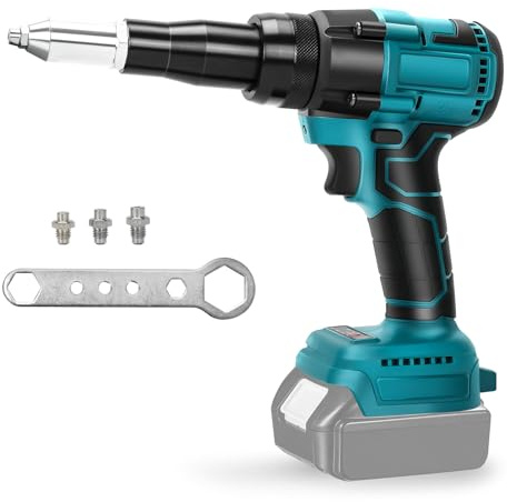 FormiPow Remachadora Batería Compatibles con Makita 18V Batería, 20000N pistolas de remache electrica sin escobillas, Remachadora Automático inalambirca para remaches de 2.4-5 mm (sin batería)