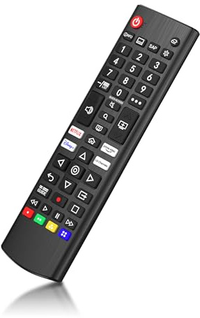 Ersättning LG fjärrkontroll för LG Smart TV-fjärrkontroll för L g universal TV med Netfllx-knappar Amzen (svart)