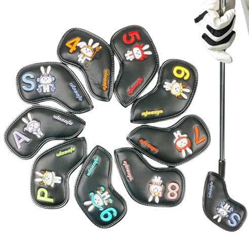 9 pezzi, motivo coniglietto pasquale stile costellazione, custodia per legno da corso, per donne, fidanzate, madri, padri, nonni, golfisti, golf in pl