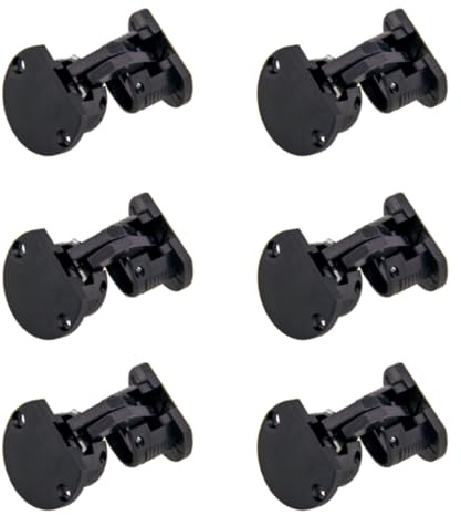 GEFONG 180 Gradi Cerniera Scomparsa Ø 35x19,8 mm per la Porta Dell'armadio Collegamento del Pannello Scatola di Legno Piccola Fai da te Cerniere in Nylon per Porte Pieghevoli Nero 6 Pezzi