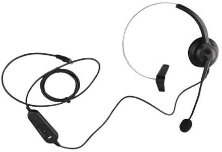 Rosvola Telefonheadset med Mikrofon Ultrakomfortabelt Justerbart för Kontorskommunikationsverktyg ABS-material