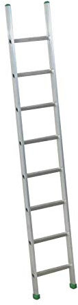 Scala Industriale da Appoggio Semplice Singola ALLUMINIO Ultra Leggera (GRADINI: 8 - MAX MT. 2.5)