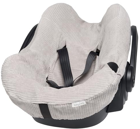 Baby's Only - Babyschalenbezug Sense - Weiche Rib Corduroy - Gruppe 0+ - Maxi Cosi Bezug Babyschale - Schonbezug für Autositz - 5-Punkt-Gurte - Kindersitzbezug für Jungen und Mädchen - Kieselgrau | Bezug für Babyschale - Geeignet für Maxi-Cosi - Atmungsaktiv - Für Kindersitze mit 3-Punkt-Gurt - Gruppe 0