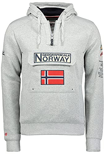 Geographical Norway - Sudadera DE Hombre GYMCLASS Gris Claro XXL