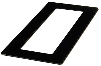 kekef Acrylglas Dekorrahmen hochglanz schwarz 1fach 2fach 3fach 4fach Tapetenschutz Wandschutz für Lichtschalter und Steckdosen (schwarz 3-fach)