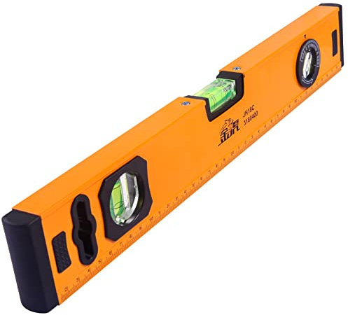Siumir 18 Inch Magnetic Spirit Level, Torpedo Level,3 Different Bubbles/45°/90°/180°, Measuring Shock Resistant Level Tool Box
