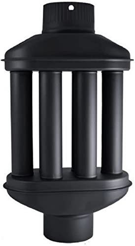UZMAN Abgaswärmetauscher 120mm / 130mm Warmlufttauscher 6 Rohre, Kaminrohr, Rauchrohr, Rauchgaskühler, Abgasrohr, Ofenrohr Wärmespeicher (120 mm Durchmesser)