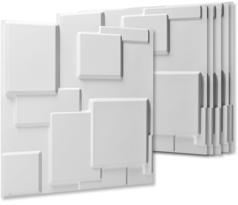 Art3d White PVC 3D Wall Panels - 32 Sq.FT of Stylish Wall Decor for Home & Commercial Spaces