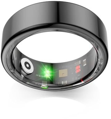 Fiorky R02 Smart Ring Fitness Tracker Ring 5.0 Tracker di ossigeno nel sangue compatibile con Bluetooth IP68 e modalità multi-sport imformeabili 5ATM for Android for IOS