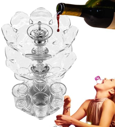 Dispensador de vasos de chupito | Dispensador de vino acrílico | Vasos dispensadores de bebidas | 6 dispensadores de chupitos acrílicos para inauguración de la casa, juego dispensador de bebidas de