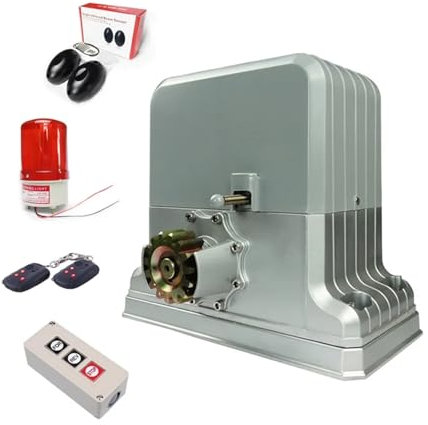 Galo Operatore for cancelli scorrevoli e apricancello scorrevole/rotolante for cancelli industriali domotici - 1800 kg Non arrugginito,Sicurezza Affidabile(Kit1)