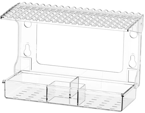 Fenster Vogelfutterstation Beobachtungsbox Outdoor Vogelköder Mülleimer Nistkasten | Transparentes Design mit Saugnapf für Naturliebhaber Beobachtung Garten Veranda Balkon Terrasse