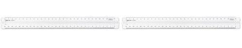 Aristo College Prismen Lineal AR2303399, transparent, mit Griff und Facette, 30 cm (Packung mit 2)