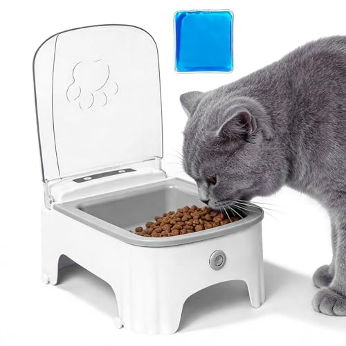 Distributeur Automatique De Nourriture pour Chats: Mangeoires Automatiques pour Animal De Compagnie, Distributeur Croquettes Chat avec Minuterie Et Poche De Glace pour Petits Moyens Animaux