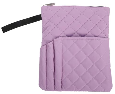 EXAOMBLE Pochette de Rangement pour Tablette, Étui de Transport pour Tablette, Oxford Pourpre, Compartiments Organisés, Porte-stylo Intégré, Poche Stylo, Lavable, pour Livres et Appareils