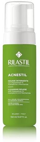 Rilastil Acnestil Mousse Detergente, Formula Delicata, Pelli con Tendenza Acneica, Confezione da 150ml