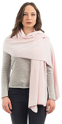 DALLE PIANE CASHMERE Étole Femme Mélange Cachemire Laine | Étole élégante pour cérémonies et soirées, 60x185cm, polyvalente en toute saison, idée cadeau pour elle, Made in Italy