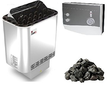 Stufa Sauna Nordex 8 kw con Il Controllo Esterno K1-Next e Pietre da Sauna per 220V e 400V
