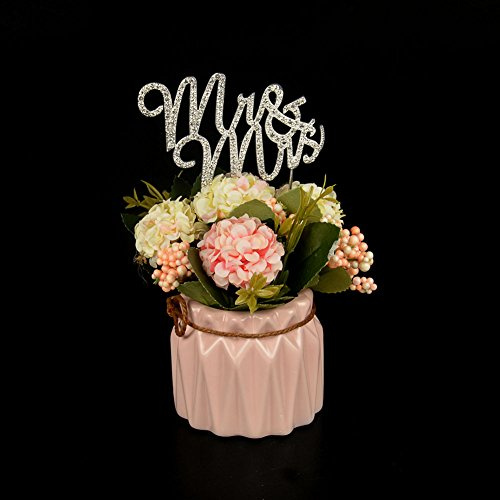 Actuellement le meilleur est à venir – Acrylique Monogramme gâteau de mariage, anniversaire de mariage Douche Cadeau idées Purple Silver Mr and Mrs