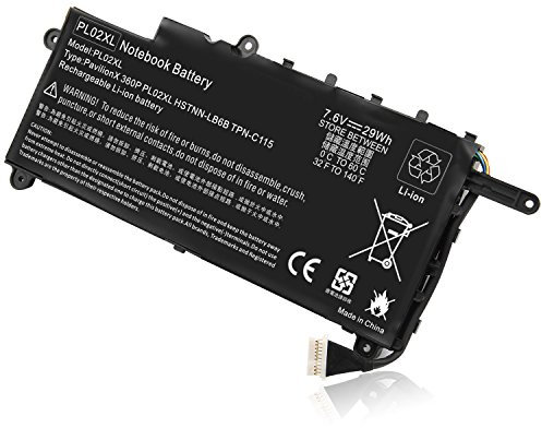ARyee 3400mAh 7.6V PL02XL Battery Laptop Battery for HP Pavilion 11-n X360 11-N010DX 11-N014TU 11-N030TU Notebook, fit PL02XL HSTNN-LB6B TPN-C115 751681-421 751875-001