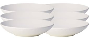 Villeroy & Boch - Manufacture Rock Weiß Schale, 6 Stück, 23,5 cm, Premium Porzellan, Weiß, 10-4240-2536-6