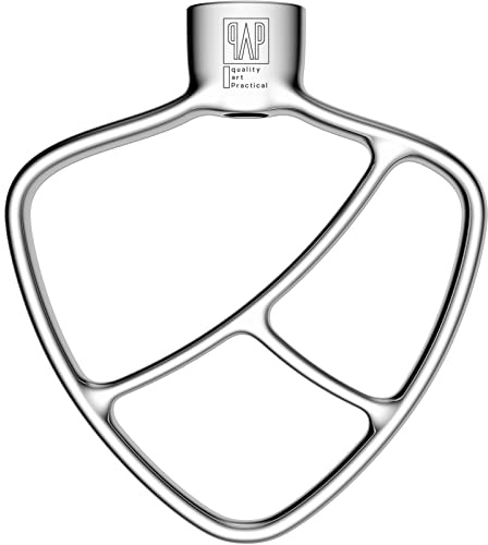 Stainless Steel Paddle，Flat Beater - Accessories and Attachments for KitchenAid Mixers, Fit 4.5-5 QT Mixing Bowl