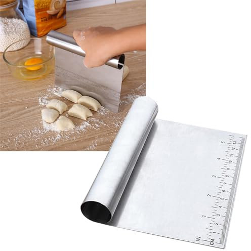 Raschietto Taglia Impasto Professionale tutto Acciaio Inox 15x12 cm Spatola Pizza Taglia Impasti Tarocco Cucina Accessori per Staglio Pizza Raschia Pasta