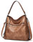 Coolives Sac à Main Porte Épaule Femme en Cuir PU Hobo Vintage Bandoulière Chic Élégant Crossbody Kaki