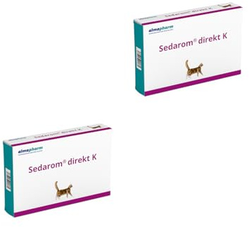 almapharm Sedarom direkt K | Doppelpack | 2 x 72 Tabletten | Ergänzungsfuttermittel für Katzen | Zur Unterstützung des Nervenstoffwechsels zur Stressabschirmung