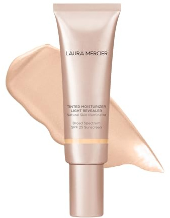 Laura Mercier Tinted Moisturizer Light Revealer Natural Skin Illuminator with SPF 25: All Day Hydration, Ultra-Sheer Coverage, Luminous & Radiant Finish, Skin Tint, Cameo